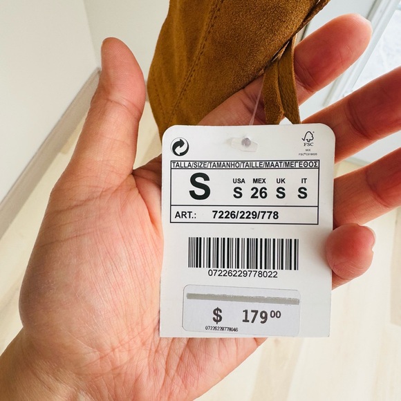 Zara Fringed Tan Suede Jacket NWT - Picture 3 of 5